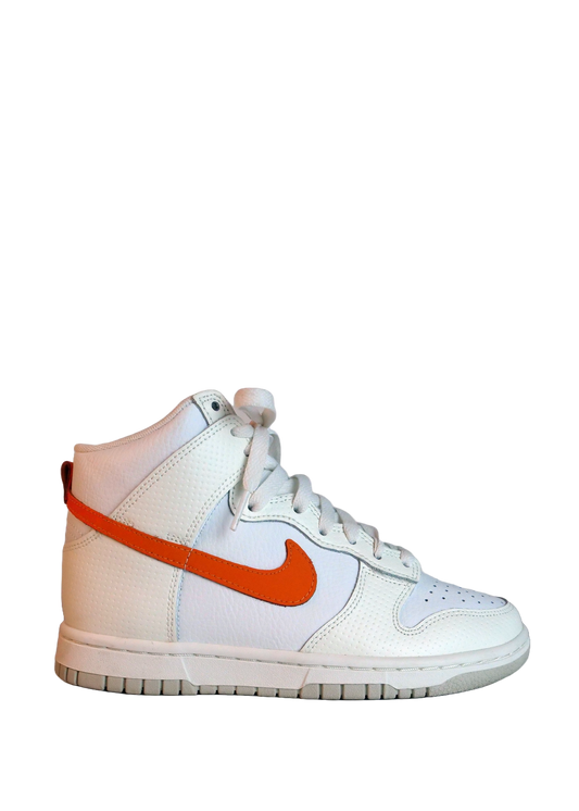 Dunk High - White Magma Orange